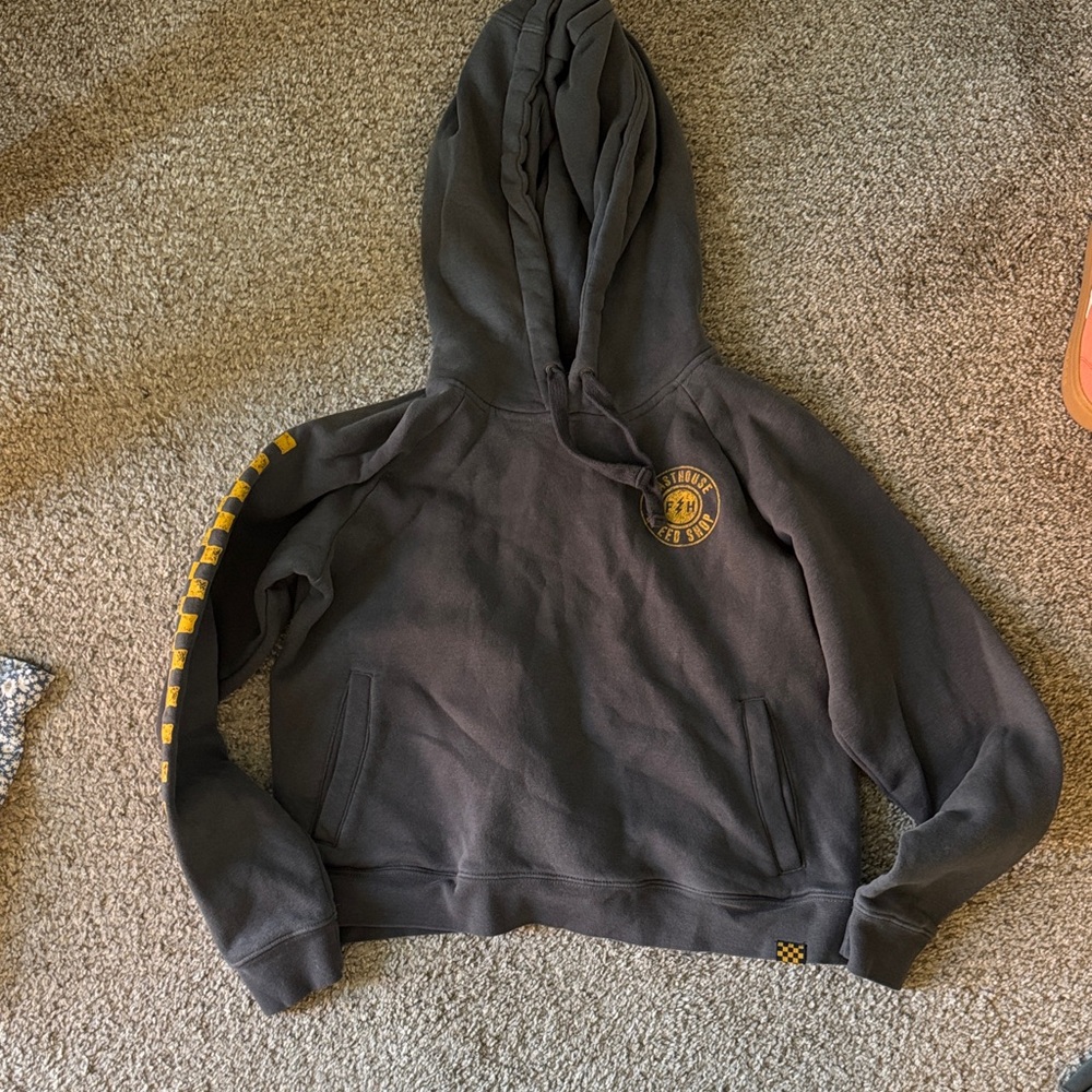 Fasthouse Cropped Gray Hoodie
